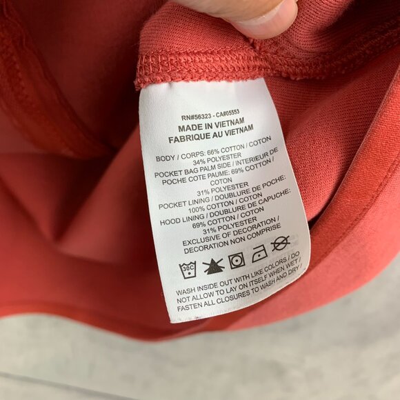 Nike Mens Sweater Small Salmon Pink Red Full Zip Hoodie Tech Fleece Windrunner - Picture 6 of 13